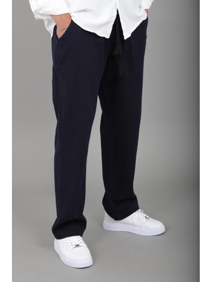 Stil Kombin Yıkamalı Keten Baggy Pantolon Spr 2313_0445