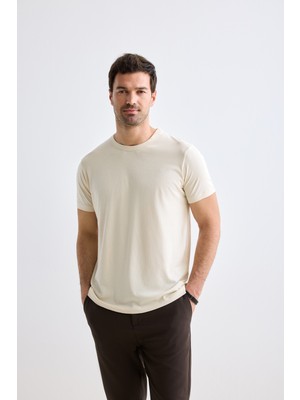 JustBoga Erkek Muscle Fit Modal Bisiklet Yaka Basic Soft Touch Tişört