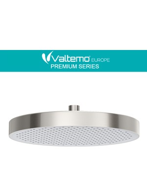 Romena Valtemo Bigart Brushed Nickel (Fırçalanmış Nikel) Büyük Boy Tepe Duş Başlığı 32 cm Ultra Büyük