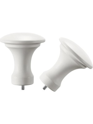 IKEA Backradula Beyaz Perde Çubuğu Topuzu