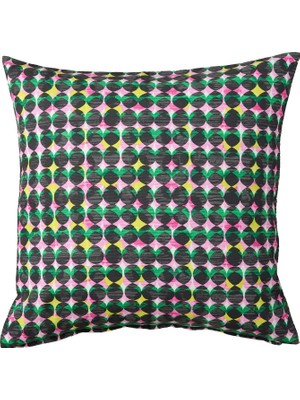 IKEA Alvsjöskogen Pembe-Yeşil 50X50 cm Kırlent Kılıfı