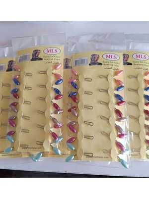 Melodi Scarf Tesettür Eşarp Şal Klipsi 12 Adet