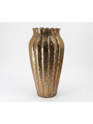 Panalı Metal Dekoratif Vazo Büyük Boy  68,5 x 35,5 cm