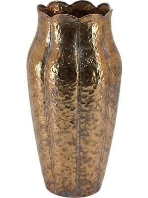 Panalı Metal Dekoratif Vazo Küçük Boy 16,5 x 33,5 cm