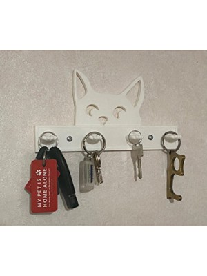 Empressco Sevimli Kedi Figürlü Duvar Anahtarlık ve Askı Düzenleyici