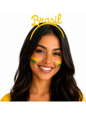 Yapı3D Brezilya Temalı Taraftar Tacı |  Futbol Taraftar Aksesuarı | Parti ve Etkinlik Tacı | Şık Tasarım 🎉🇧🇷