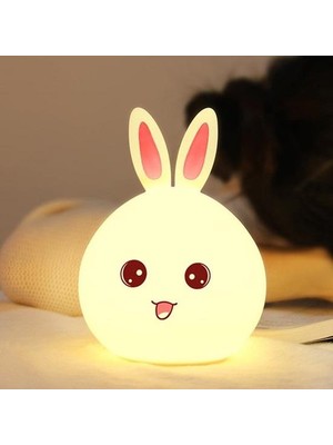 Munico LED Lamba Dokunmatik Sensör Kontrolü ile Çocuk Yatak Odası Dekoru Bebek Için Hediyelik Tavşan LED