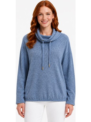 Neden Tekstil Kadın Salaş Rahat Triko Sweatshirt