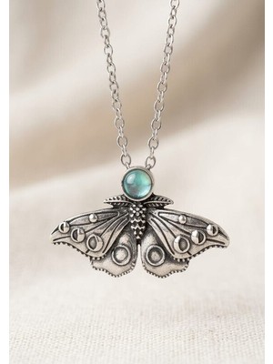 Dükkan Design Luna Moth Ay Taşı Kolyesi