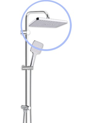 Romena Valtemo Selfio Krom Kireç Kırıcılı Dikdörtgen Tepe Duş Başlığı 190×340 mm