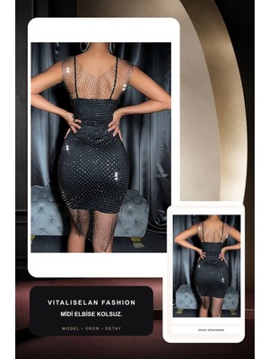 Midi Elbise Kolsuz. | Vitaliselan Fashion