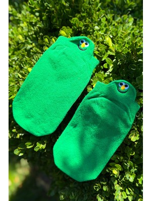Lou Socks Unisex Gülen Yüz Emoji Nakışlı Spor Patik Çorap