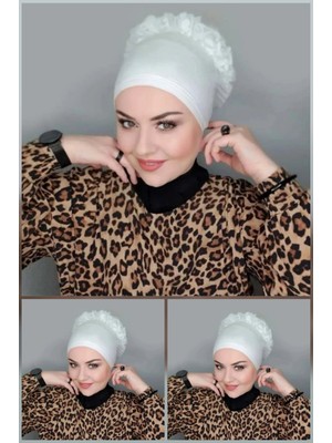 Flora Tekstil Fırfır Bone Tesettür Bone