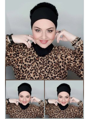 Flora Tekstil Fırfır Bone Tesettür Bone