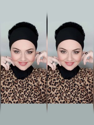 Flora Tekstil Fırfır Bone Tesettür Bone