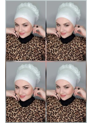 Flora Tekstil Fırfır Bone Tesettür Bone