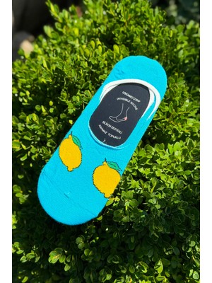 Lou Socks Unisex 7'li Yiyecek Desenli Kaymaz Silikon Topuklu Görünmez Babet Çorap