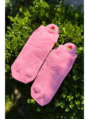 Lou Socks Unisex Karpuz Nakışlı Spor Patik Çorap