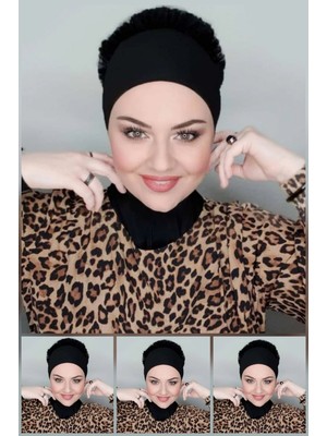 Flora Tekstil Fırfır Bone Tesettür Bone