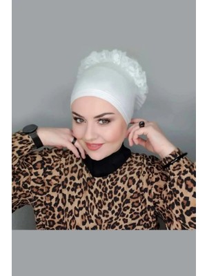 Flora Tekstil Fırfır Bone Tesettür Bone
