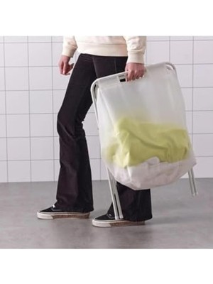 Esranın Dünyası 50 Litre Beyaz Katlanır Çamaşır Sepeti - Pratik ve Kullanışlı