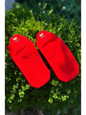 Lou Socks Unisex Emoji Nakışlı Spor Patik Çorap