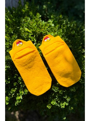 Lou Socks Unisex Umursamaz Surat Emoji Nakışlı Spor Patik Çorap