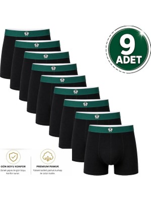 Du&Me Pamuklu Likralı Erkek Boxer Koku Yapmaz Terletmez 9 Adet