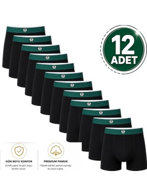 Terletmeyen ve Koku Önleyici Pamuklu Erkek Boxer 12 Adet