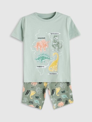 Lc Waikiki Yeni Sezon Baskılı Erkek Çocuk Şortlu Pijama Takımı