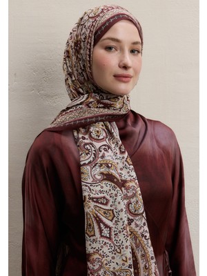 Fresh Scarfs Elegant Desen Şal Vişne