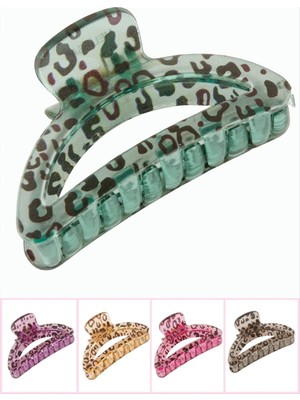 BYZM Leopar Desenli Oval Mandal Toka 8 cm