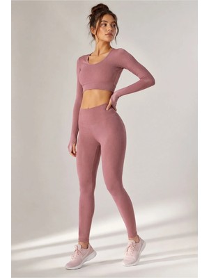 Fevien Kadın Yüksek Bel Toparlayıcı Fitilli Dalgıç Kaşkorse Kumaş Esnek Rahat Günlük ve Spor Yoga Pilates Iç Göstermez Bilek Boy Şekillendirici Uzun Tayt