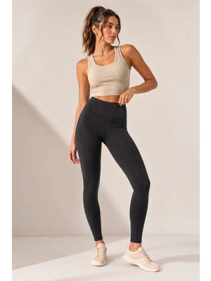 Fevien Kadın Yüksek Bel Toparlayıcı Fitilli Dalgıç Kaşkorse Kumaş Esnek Rahat Günlük ve Spor Yoga Pilates Iç Göstermez Bilek Boy Şekillendirici Uzun Tayt