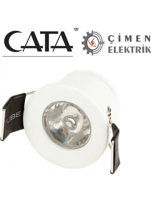 BYZM Cata Ct 5270 1.5W Yıldız LED Spot Beyaz Kasa Mavi Işık