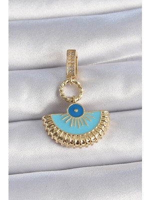 Egecen Pirinç Gold Renk Nazar Boncuklu Ajda Charm 5886 - EC001Z-55XEM1