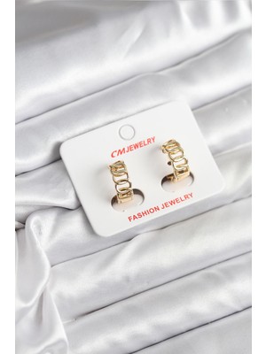 Egecen 14K Gold Renk Kaplama Samanyolu Model cm Kadın Küpe 5886 - EC001Z-55Z2S7