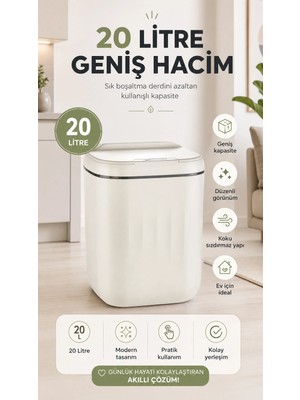 BYZM Sensörlü Çöp Kovası 20 Litre