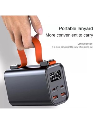 BYZM 50000 Mah Powerbank Süper Hızlı Şarj LED Dijital Göstergeli Taşınabilir Şarj Cihazı