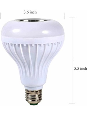 BYZM Kumandalı Rgb LED Işık Bluetooth Hoparlör Ses Lambası Renkli Ampul