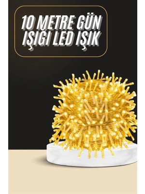 BYZM 10 Metre Günışığı LED Işık Fişli Dekoratif Ortam Aydınlatması 3 Modlu LED Şerit Işık