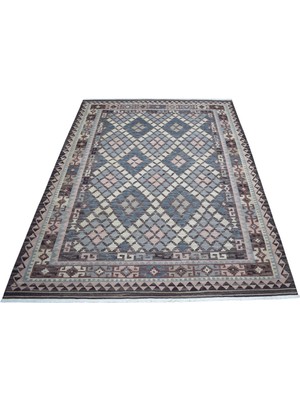 Zehra Abla Halı Vintage El Dokuma Pastel Cerit Yörükleri Meşhed Iran Yün Kilim 7405