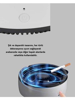 Aesco Hava Temizleyici Küllük – Sigara Dumanı Filtreli, Sessiz Çalışan, Şık Tasarım - Lisinya