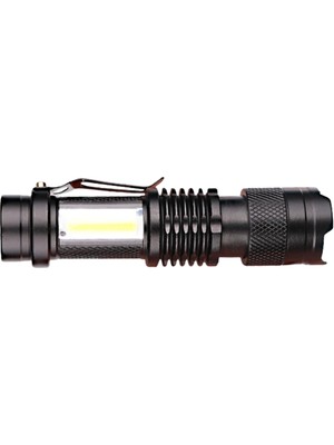 Aesco Taşınabilir Şarjlı LED Fener - 4 Modlu, 2000LM, Ayarlanabilir Odak Yeni Nesil - Lisinya