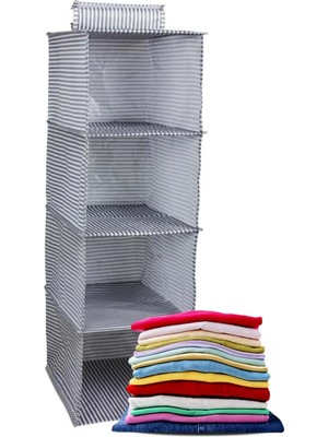 Aesco 4 Gözlü Dolap Organizer Zebra Model