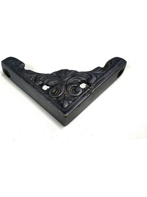 Aesco Antika Tarz Dekoratif Pirinç Köşe Süsü - 58X58 Mm, Oksit