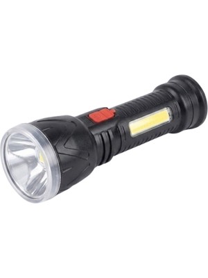 Aesco Şarjlı LED El Feneri 9 LED Güçlü Işık ve 4 Modlu Kullanım - Lisinya