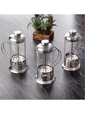 Runaway Çelik Kulplu Cam French Press Kahve Demliği 350 ml