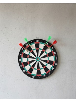 Aesco 17 Inç Profesyonel Dart Tahtası Dayanıklı Yapı ve 4 Metal Dart Oku