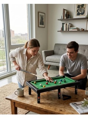 Aesco Mini Bilardo Masası Oyuncak Seti Çocuklar Için Eğlenceli Masa Oyunu